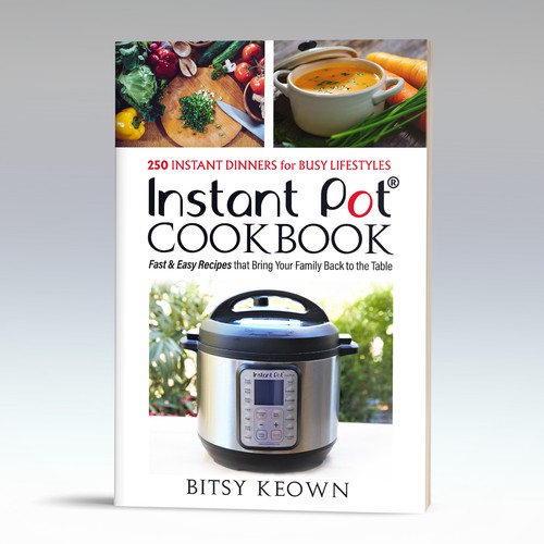 Clean and colorful cookbook cover!