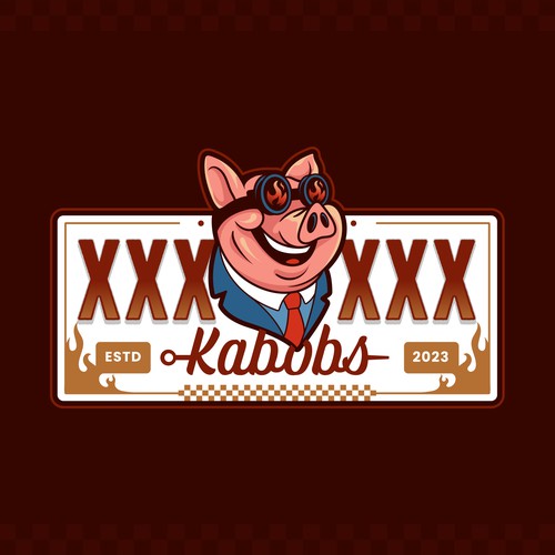 Hot kabobs logo mascot