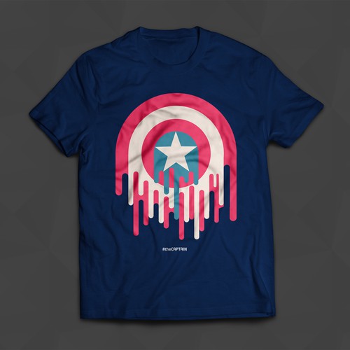 GUARANTEED Create a t-shirt with stylized illustration of CaptainAmerica's star