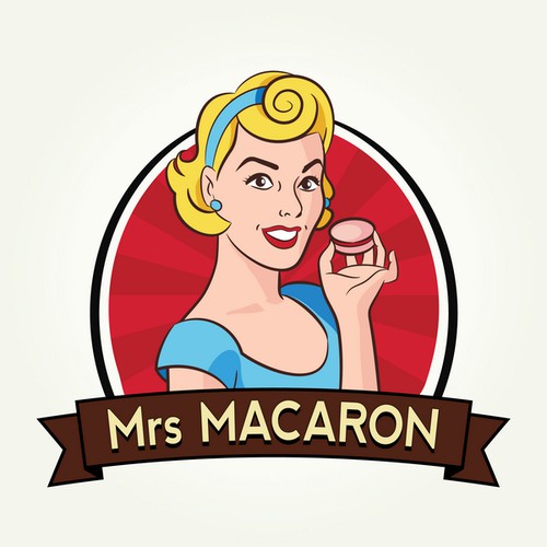 Create the next logo for Mrs Macaron