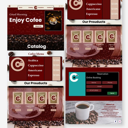 Enjoy Cofee Prototype Website