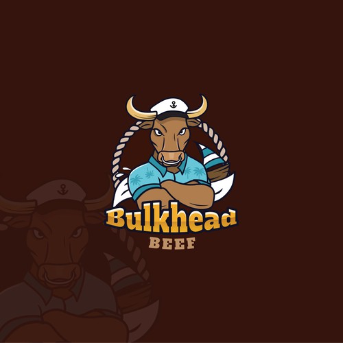 Masculine logo for Bulkhead Beef Jerky