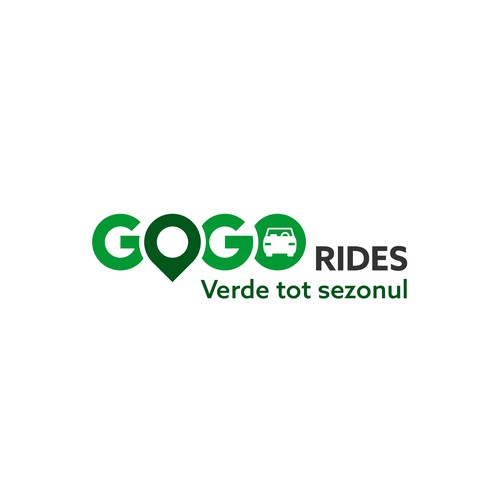 Go Go Rides Logo for a fleet of only EV vehicles