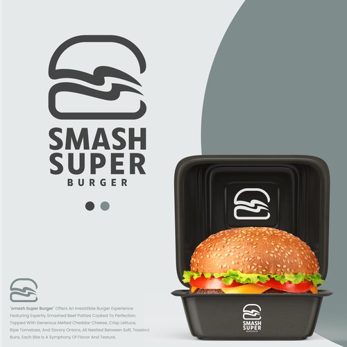 Smash Super Burger Designs Logo