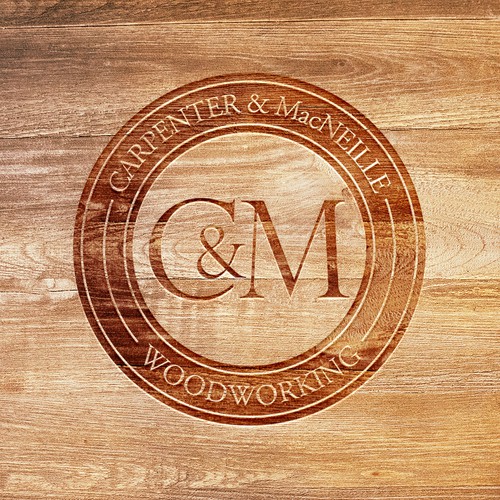 C&M Woodworking - Stamp Logo