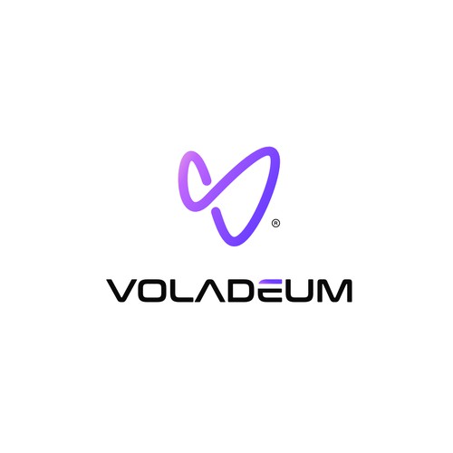 Abstract and iconic logo for Voladeum