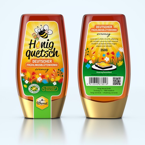 Create a new attractive regional pure honey product series with value-add for families