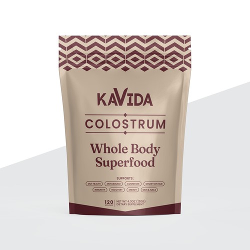 Packaging design for KAVIDA COLOSTRUM