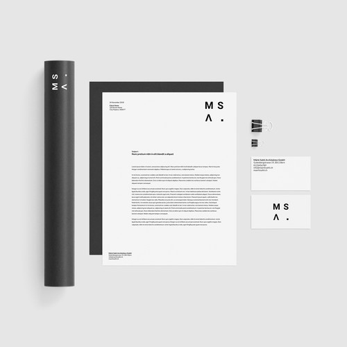 Minimalistic branding for a Swiss Architecture Office