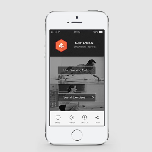 Redesign our successful fitness app to be more modern (newer iOS 7 & 8design)