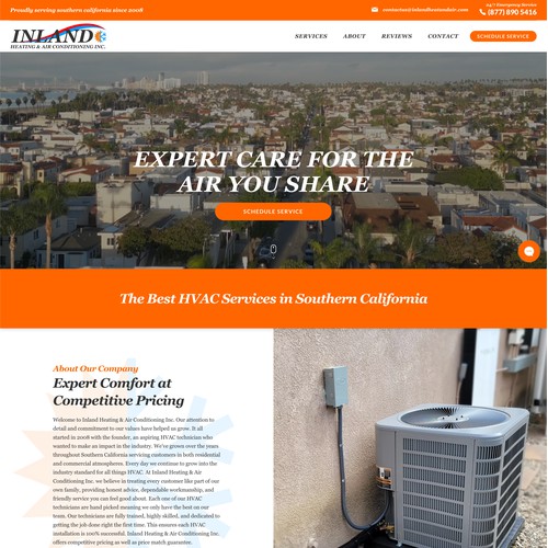 Inland Heating and Cooling Wix Website
