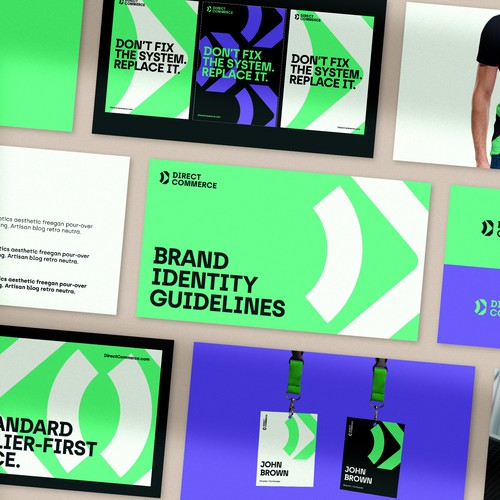 Modern logo and brand guide for fintech SaaS startup