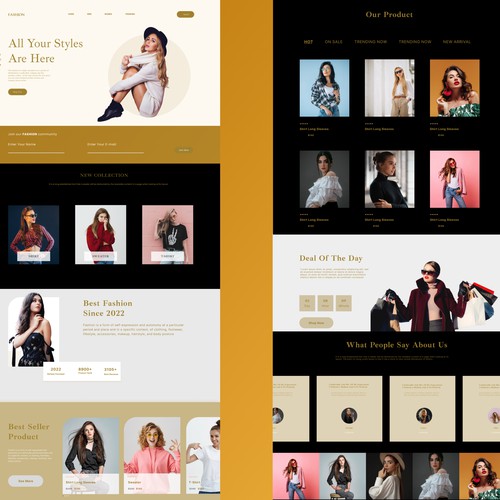 Fashion e-Commerce website design concept