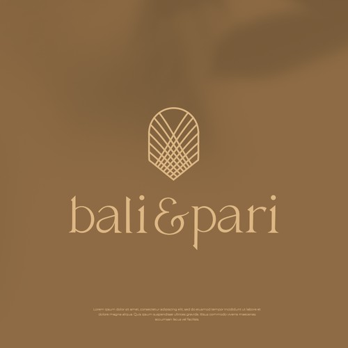 Elegant logo design with a custom made typography  for a rattan furniture store