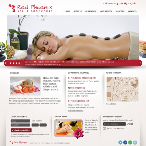 Create the next website design for red phoenix spa & bodyworks
