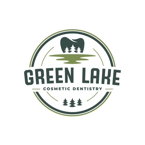 Green Lake Cosmetic Dentistry Logo Design