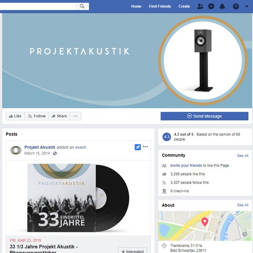 Clean Minimal Style FB cover as per client requirement.