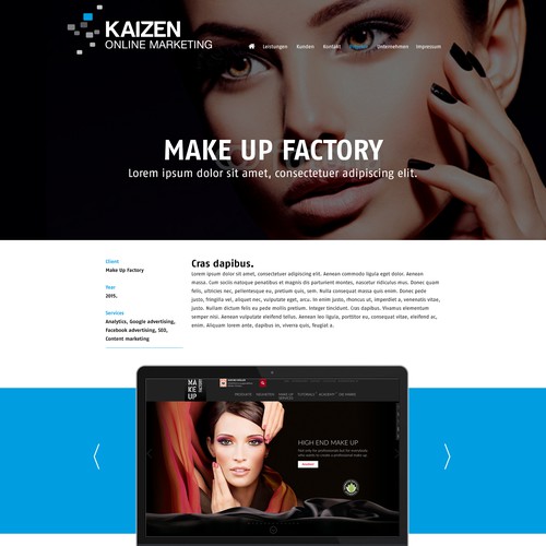 Webdesign for a Online Marketing Agency