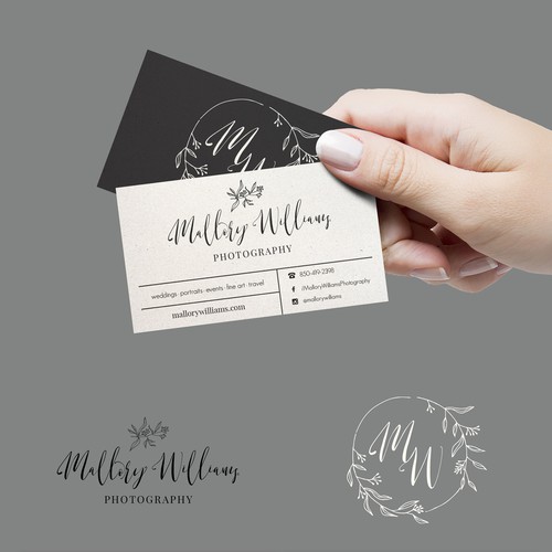 Floral logo and business card design