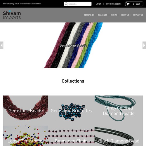 Loose beads wholeseller website design