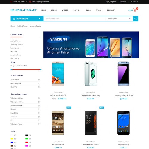 E commerce Home Page 