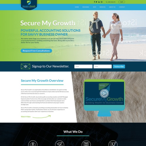 Secure My Growth needs a wordpress website design