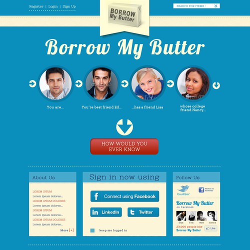 Help Borrow My Butter with a new website design