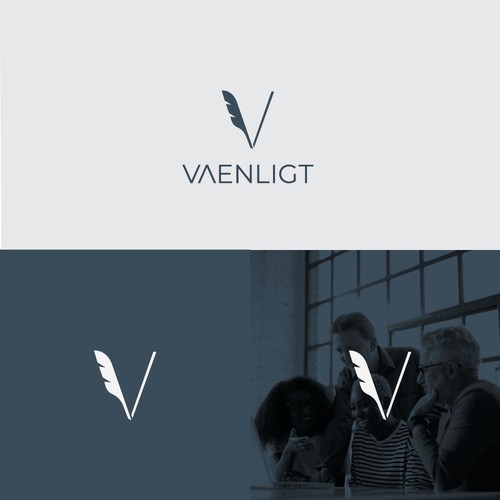Minimalistic V letter Logo  for  sale