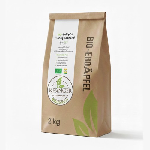 BIO-ERDÄPFEL – Organic Product Paper Bag Packaging Design