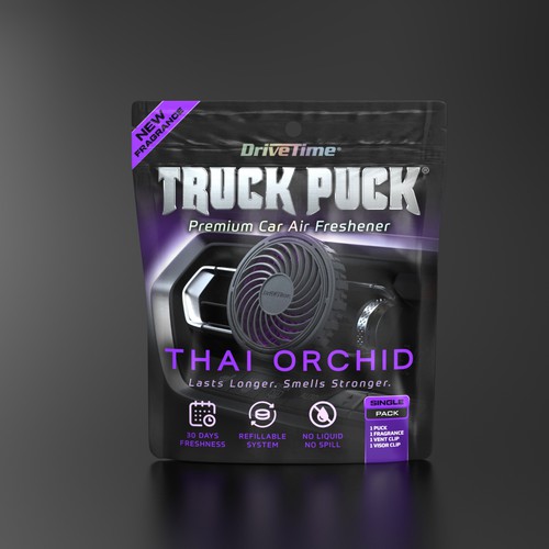 Standup pouch design for car air freshener