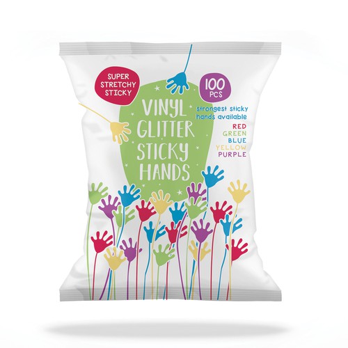 Vinyl Glitter Sticky Hands