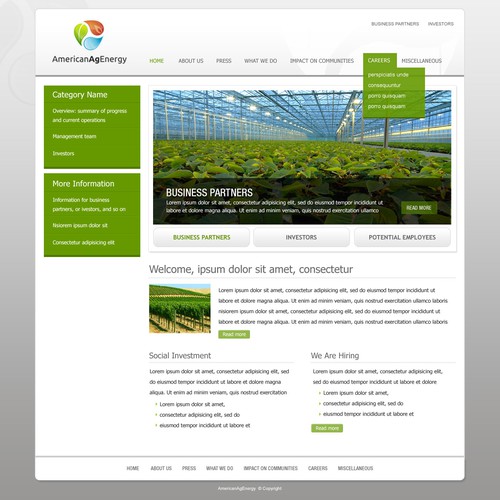 Design a Website for American Ag Energy