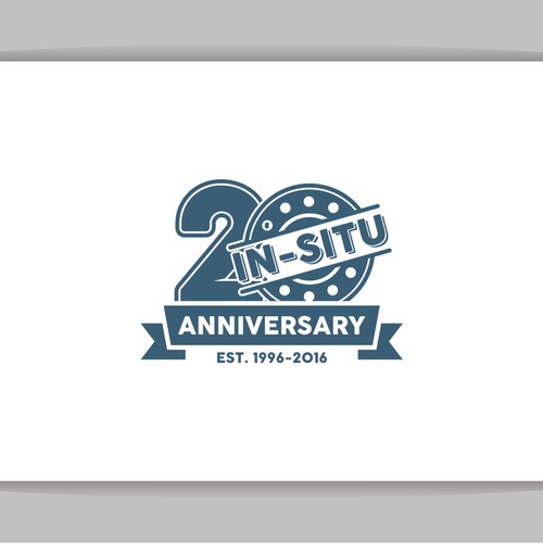 Clean and Vintage concept logo for "20th IN -SITU Anniversary"