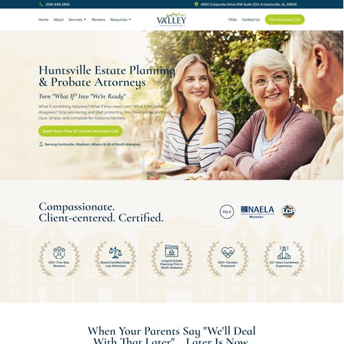 Family Estate Planning Website Design