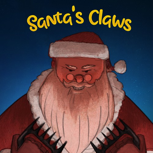 Illustration for meat claw packaging titled "Santa's Claws"