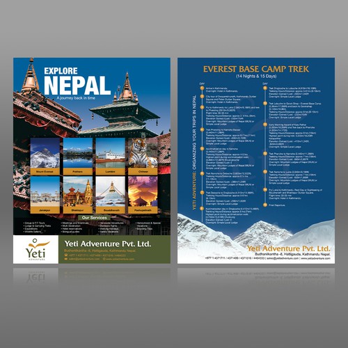 Flyer for A Travel Company