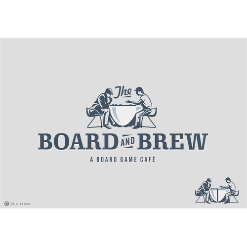 Create a logo for a "board game cafe"