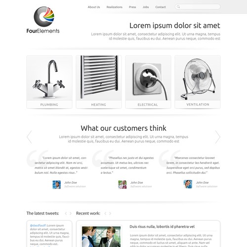 Four Elements needs a new website design
