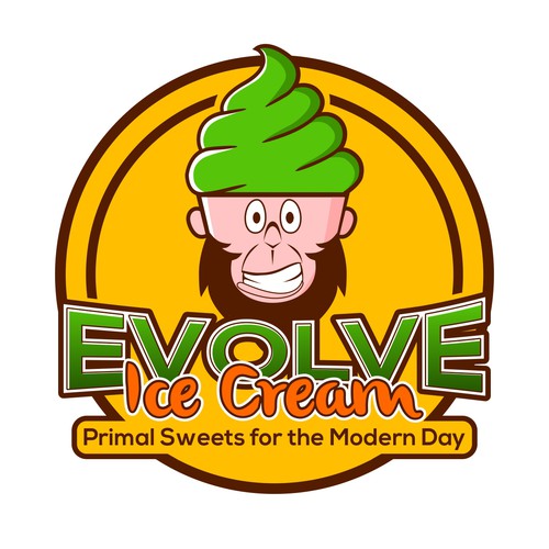 Create a logo for a paleo-centric ice cream startup!