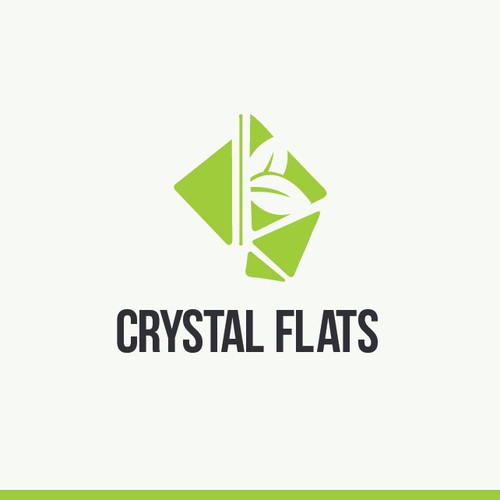 "Crystal Flats" Identity Package logo concept