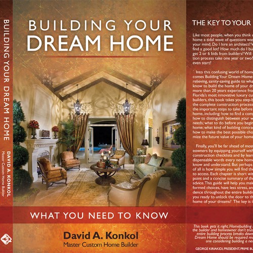 Elegant Jacket ReDesign for Book titled Building Your Dream Home