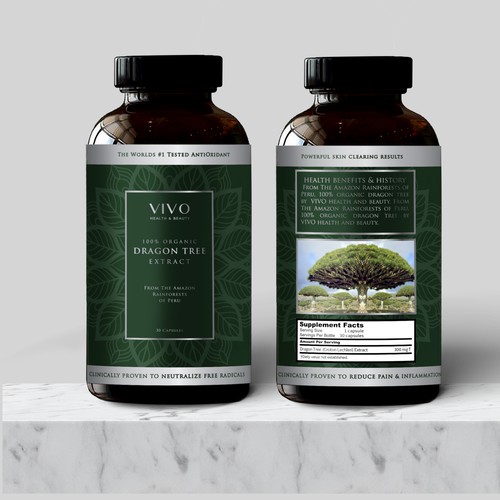 Label Design for Dragon Tree Extract Capsules