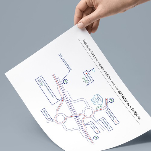 Direction design to a golf course