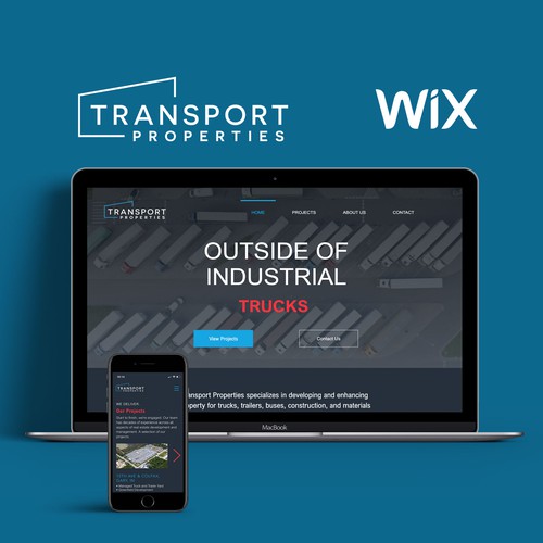 Re-branding and branded Wix website for Transport Properties