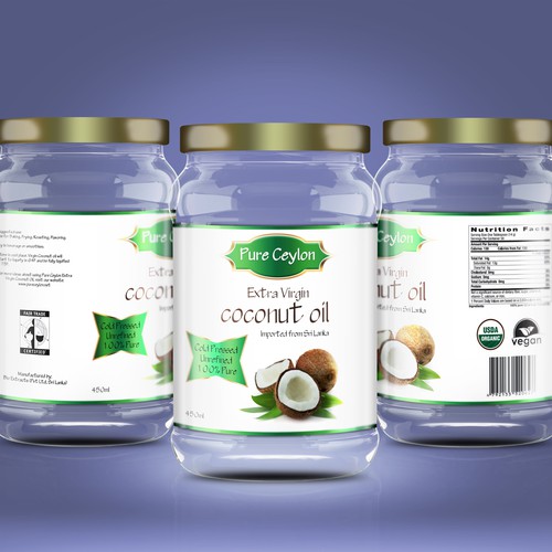 Pure Ceylon coconut oil