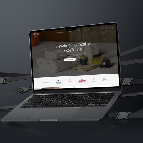 Landing page design for hotel supplies company