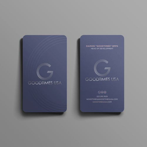 elegant business card for goodtimes usa.