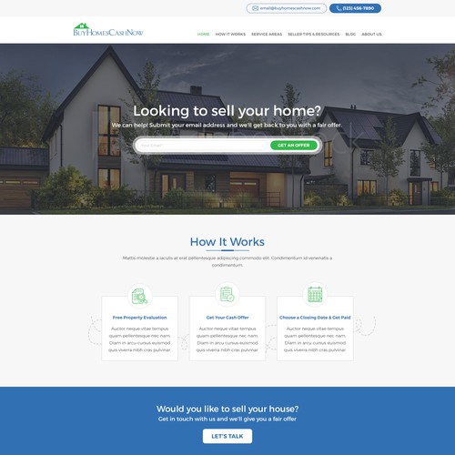 BuyHouseCashNow Real Estate Website