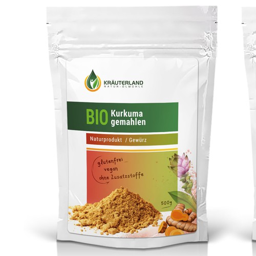 Label for bags Bio Turmeric