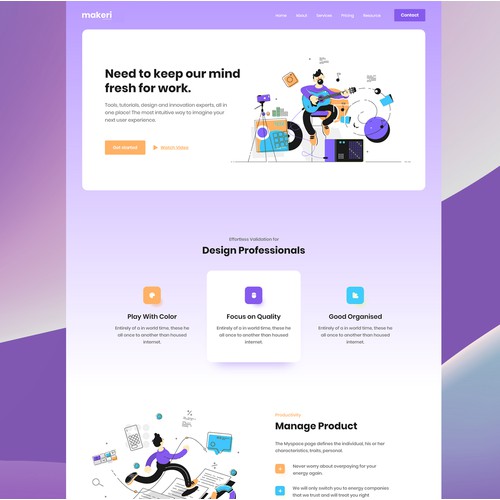 landing page